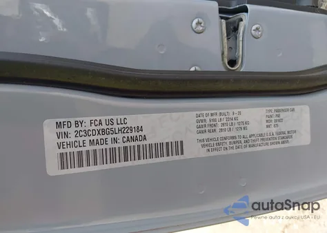 2020 Dodge Charger Sxt Rwd from USA, damaged, VIN 2C3CDXBG5LH229184